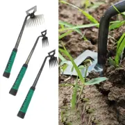 3Pcs Garden Hand Weeder Steel Rake Weeding Artifact Weed Remover Puller Tool
