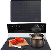 Silicone Stove Top Covers for Electric Stove, 28x21 Inches Stove Guard Stove Top Protector, Extra-Large Heat Resistant Mat for Kitchen Glass Stove Top Cover Ceramic Cooktop Protector (Black)