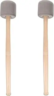 LRXIYODE 2Pcs Percussion Drum Mallets with Wood Handle Comfortable Music Instrument Accessory for Practice Concerts Bands for Drum Enthusiasts