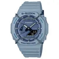 在飛比找momo購物網優惠-【CASIO 卡西歐】G-SHOCK 啞光金屬雙顯手錶(GA