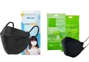Kids KF94 & HX005Mask, 4 Layer Protective Mask Non-Woven,Cup Dust Mask 3D.90 Pc.