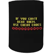 Alcohol Stubby Holder - If Beat Cheat Gamer Game Id - Funny Novelty Birthday Gift Joke Beer Can Bottle