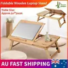 Folding Laptop Table Desk Computer Bed Adjustable Stand Portable Cup Slot NEW