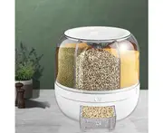 Toque Rice Storage Cereal Dispenser Grain Container Rotating Dry Food Box 10kg