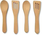 4Pcs Beechwood kitchenware Unvarnished Children's Spoon Shovel Early Education Puzzle Toddler Wooden Spoon slotted spatula