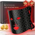 LED Face Mask Light Therapy, Enhance Red Light Therapy Mask for Face Acne, Wr...
