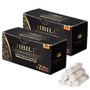 JIBILL 100pcs 7mm Activated Carbon Filters for Tobacco Smoking Pipe Ceramic Caps