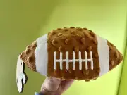 Pally Paws SQUEAKY Dog Toy PLUSH Brown Football Fetch NWT!!! !!!