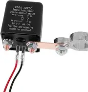 12V Battery Relay Switch Dual Remote Car Battery Disconnect Relay Anti-Theft Battery Shut Off Switch Compact Battery Isolator(1 Set)