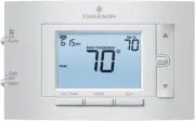 User-Friendly White LCD Thermostat for Heat Pump & Air Conditioner Control