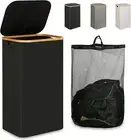 Laundry Hamper with Lid, 110L Large Laundry Hamper Handle and Lid, Collapsible