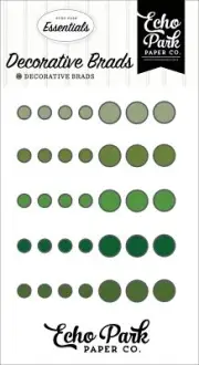 Echo Park Decorative Brads-Green