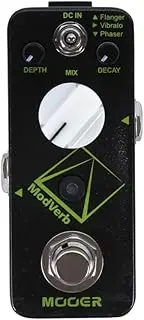 MOOER Modverb Compact Reverb with 3 Modulation, Flanger, Vibrato, Phaser and Tap Tempo, Frozen Functionality