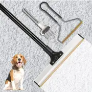 65" Carpet Rake for Pet Hair Removal – Includes Extra Carpet Scraper & Hair P...