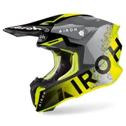 Airoh Twist 2.0 Bit Motocross Helmet, grey-yellow, Size XS for Men Grey Yellow