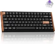 Keychron K2 HE Rapid Trigger Wireless Custom Mechanical Keyboard with Hall Effect Gateron Double-Rail Magnetic Switch, QMK 2.4 GHz Bluetooth 5.2 RGB Compatible with Mac Windows Linux (Aluminum + Wood)