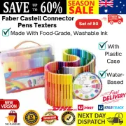 Faber Castell Connector Pens Texters 80 PACK Colouring Art Texta Pack with case