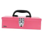 11'' Small Tool Box, Portable Metal Tool Box,Mini Tool Chest, 11‘’ Pink