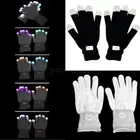 Flashing Gloves Glow 6 Mode LED Rave Light Finger Lighting Mitt Party Glow Games