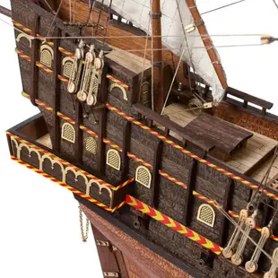 西班牙OcCre奧克爾Golden Hind金鹿號/ 居家動手作博物館等級模型船/ 難度易