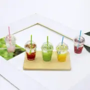 2x 1:12 Scale Milk Tea Coffee Summer Drinks Bottle Party Dollhouse Miniatures