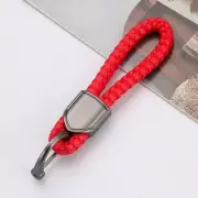 Red Universal Key Ring Gift Key Chain Keychain Parts Rope Strap 1 X Braided Car