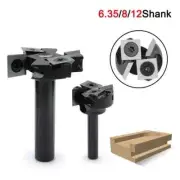 6.35/8/12mm Shank CNC Spoilboard Surfacing Router Bit，2+2-Flutes Wood Planer Bit