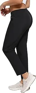 [Cosmolle] Womens Golf Pants Quick Dry Ultra Light Stretch Pockets Soft for Travel with Inside Drawstrings