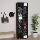 NNEVL Shoe Cabinet Black 54x34x183 cm Chipboard