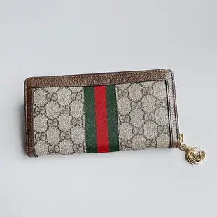 美國百分百【全新正品】GUCCI Ophidia系列 長夾 錢包 皮夾 皮件 男女用 多卡 印花 老花 BP47