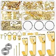 246Pcs Picture Hanging Kit - Picture Hangers Assorted Kit with Heavy Duty Wall Hooks, Sawtooth, Picture Wire, Hardware Nails, Eye Hooks and Picture Hanging Tool for Frame Canvas Mounting