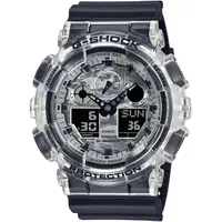 在飛比找momo購物網優惠-【CASIO 卡西歐】G-SHOCK 半透明迷彩潮流雙顯手錶