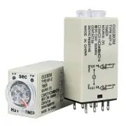 1* H3Y-2 AC220V DC24V 60s Power-on Delay Timer Relay 8 Pins 2 Normally Open