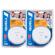 2x Smoke Alarm Fire Detector Chubb/Quell® Aust Ionisation + 9vBatteries 2588804
