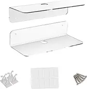 NOLITOY 1Set Audio Speaker Storage Shelf Durable Bracket with Cable Clips for Home Audio System Multi Functional Wall Stand for Smart Speakers