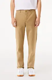 Lacoste Slim Fit Stretch Cotton Chinos in Cb8 Lion at Nordstrom, Size 38 X 32