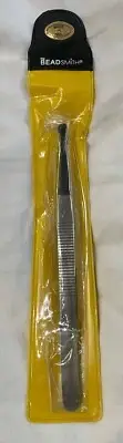 Beadsmith Tweezers - 6 inches Long - Rubber Covered Cupped Tips