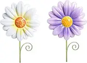 CIMAXIC Flower Garden Stakes Iron Art Flower Pot Inserts Easy to Install Outdoor Decor for Yard
