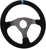 320mm Sport Steering Wheel Racing Simulator Controller Rims Flat Drift 12inch Suede Steering Wheel(Tri-color)