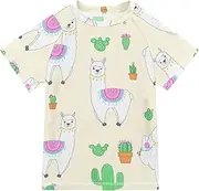 [ODAWA] Cute Llamas Cacti Kids Swim Shirts UPF+ 50 Quick Dry Shirt Surfing Beach Shirts