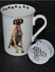 NEW PETS Laughter Revo union GREAT DANE Unique Coffea/Tea MUG/CUP Paws Porcelain
