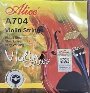 ALICE - Violin Strings Steel Core Strings Al-Mg and Ni-Fe Winding A704 (1-set)