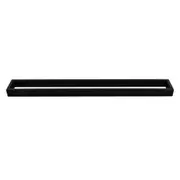 ACA Bathroom Square Single Towel Rack Towel Rail Black 600mm