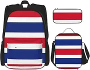 Flag Of Costa Rica Backpack With Lunch Box And Pencil Case 3 In,Kawaii Backpacks With Lunch Bag Matching Combo