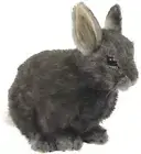HANSA Pygmy Rabbit Gray 18 Animal Stuffed Toy
