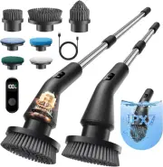 Electric Spin Scrubber, Upgraded Cordless Cleaning Brush Bathroom Scrubber, IPX7