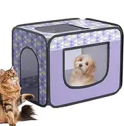 Pet Dryer Box, Foldable Pet Drying Box, Portable Cat Dryer, Breathable Dog Dehydrator Carton Dogs, Soft Cat Crate for Desiccation, Anti Flying Hair Desiccator, 19.69x15.75 Inches