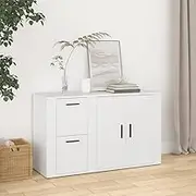 Dining Storage Sideboard White 100x33x59.5 cm Engineered Wood
