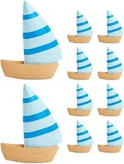 NOLITOY 10pcs Bookcase Decor Bookshelf Decoration Garden Décor Miniature Sailboat Micro Landscape Decor Landscape Supplies Mini Figure Cartoon Ornaments Nautical Model Decorate Statue PVC
