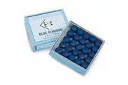 50pc Formula Sports Blue Diamond Leather Chalk Infused 11mm Cue Tips Box